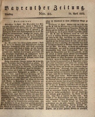 Bayreuther Zeitung Dienstag 24. April 1832