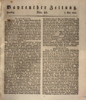 Bayreuther Zeitung Dienstag 1. Mai 1832