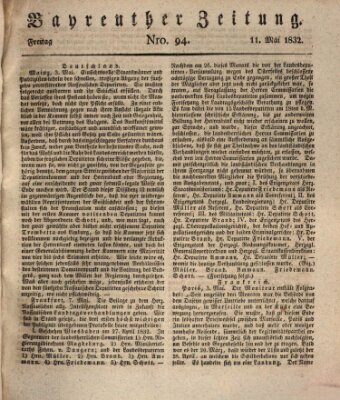 Bayreuther Zeitung Freitag 11. Mai 1832