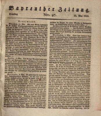 Bayreuther Zeitung Dienstag 15. Mai 1832