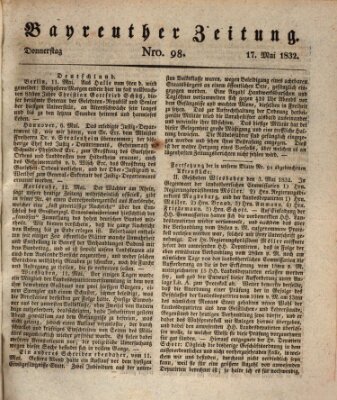 Bayreuther Zeitung Donnerstag 17. Mai 1832