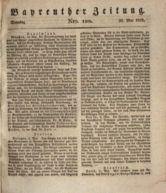 Bayreuther Zeitung Sonntag 20. Mai 1832