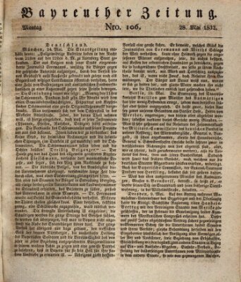 Bayreuther Zeitung Montag 28. Mai 1832