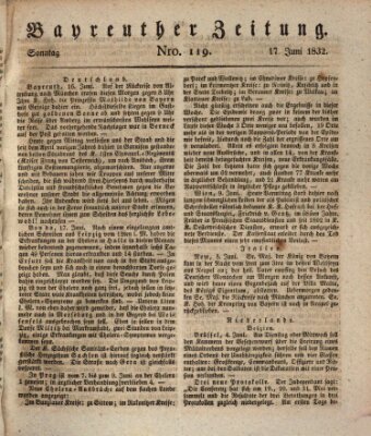 Bayreuther Zeitung Sonntag 17. Juni 1832