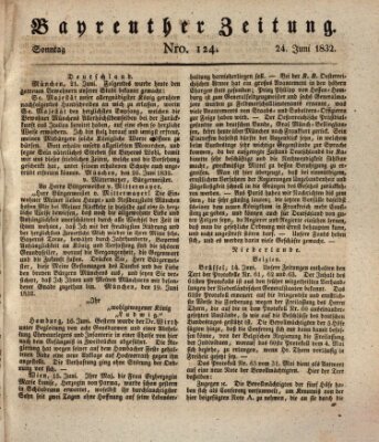 Bayreuther Zeitung Sonntag 24. Juni 1832