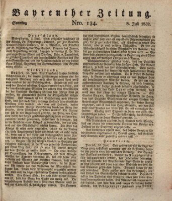 Bayreuther Zeitung Sonntag 8. Juli 1832