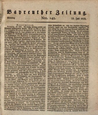 Bayreuther Zeitung Montag 23. Juli 1832