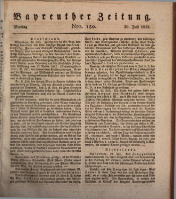 Bayreuther Zeitung Montag 30. Juli 1832