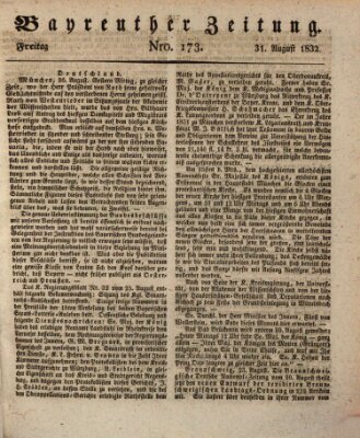 Bayreuther Zeitung Freitag 31. August 1832