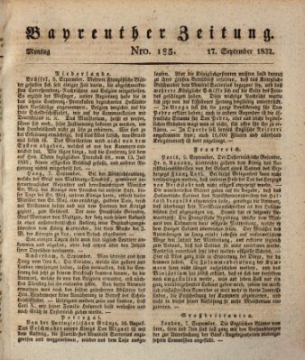 Bayreuther Zeitung Montag 17. September 1832