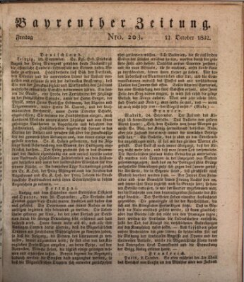 Bayreuther Zeitung Freitag 12. Oktober 1832