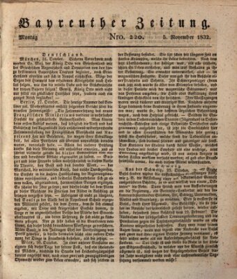 Bayreuther Zeitung Montag 5. November 1832