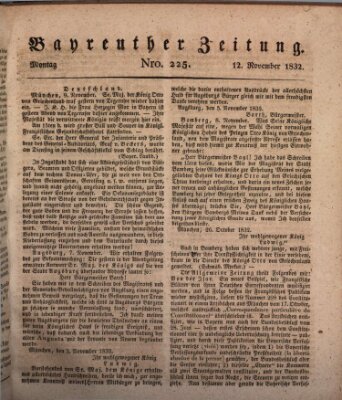 Bayreuther Zeitung Montag 12. November 1832