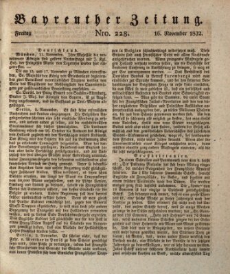 Bayreuther Zeitung Freitag 16. November 1832