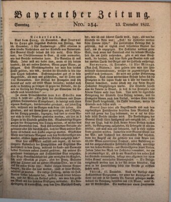 Bayreuther Zeitung Sonntag 23. Dezember 1832