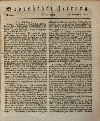 Bayreuther Zeitung Freitag 28. Dezember 1832