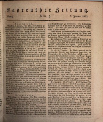 Bayreuther Zeitung Montag 7. Januar 1833