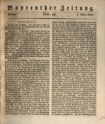 Bayreuther Zeitung Freitag 8. März 1833