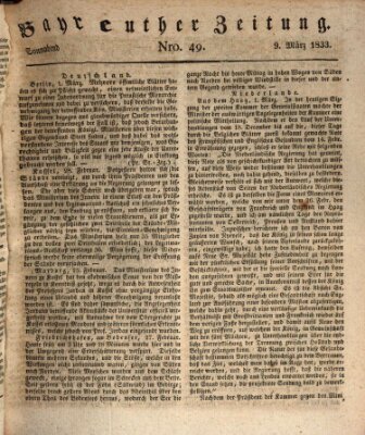 Bayreuther Zeitung Samstag 9. März 1833