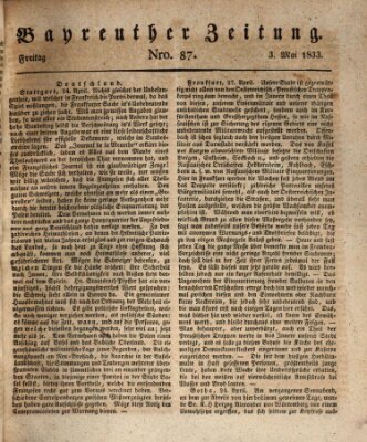 Bayreuther Zeitung Freitag 3. Mai 1833