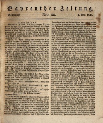 Bayreuther Zeitung Samstag 4. Mai 1833