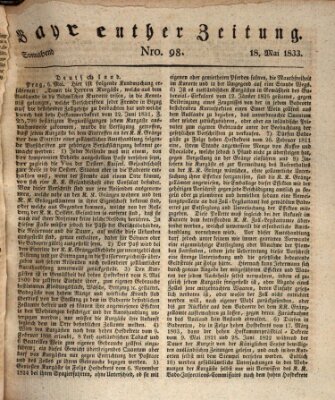 Bayreuther Zeitung Samstag 18. Mai 1833