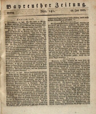 Bayreuther Zeitung Freitag 19. Juli 1833