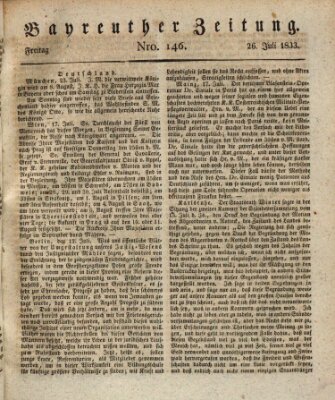 Bayreuther Zeitung Freitag 26. Juli 1833