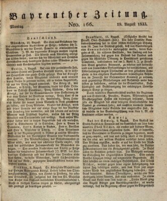 Bayreuther Zeitung Montag 19. August 1833