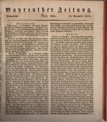 Bayreuther Zeitung Samstag 23. November 1833