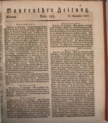 Bayreuther Zeitung Mittwoch 27. November 1833