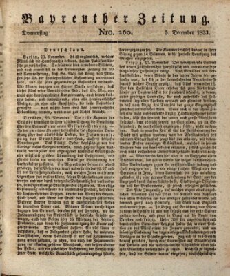 Bayreuther Zeitung Donnerstag 5. Dezember 1833