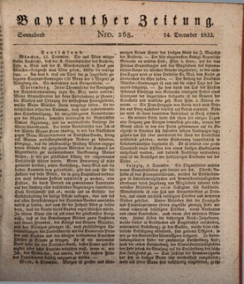 Bayreuther Zeitung Samstag 14. Dezember 1833