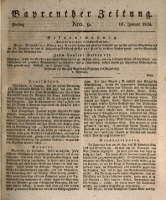 Bayreuther Zeitung Freitag 10. Januar 1834