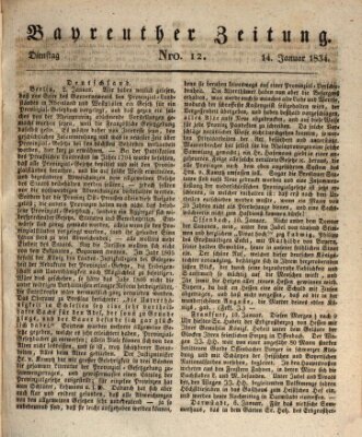 Bayreuther Zeitung Dienstag 14. Januar 1834