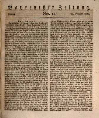 Bayreuther Zeitung Freitag 17. Januar 1834