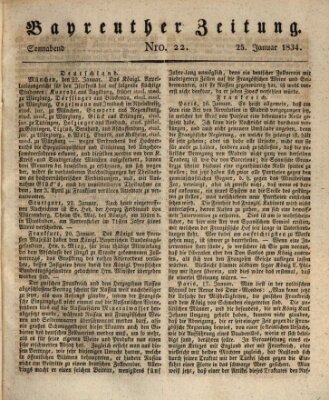 Bayreuther Zeitung Samstag 25. Januar 1834