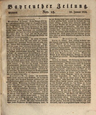 Bayreuther Zeitung Mittwoch 29. Januar 1834