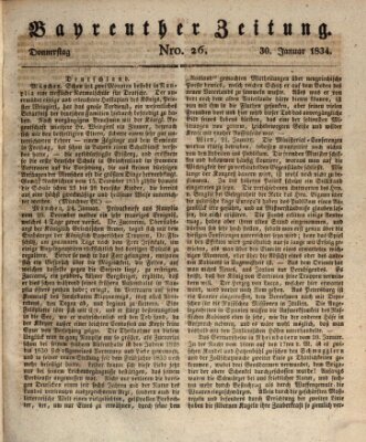 Bayreuther Zeitung Donnerstag 30. Januar 1834