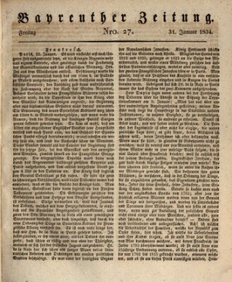 Bayreuther Zeitung Freitag 31. Januar 1834