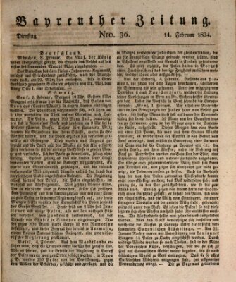 Bayreuther Zeitung Dienstag 11. Februar 1834