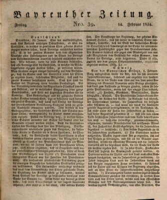 Bayreuther Zeitung Freitag 14. Februar 1834