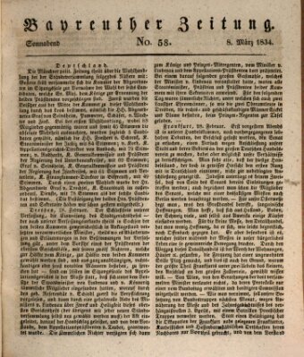 Bayreuther Zeitung Samstag 8. März 1834