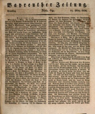 Bayreuther Zeitung Dienstag 11. März 1834