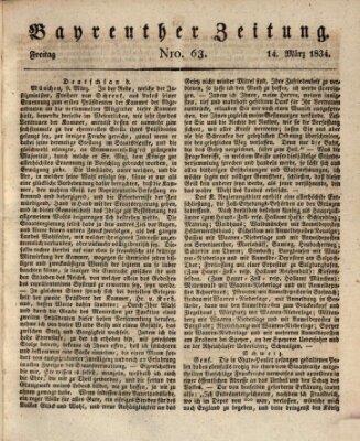 Bayreuther Zeitung Freitag 14. März 1834