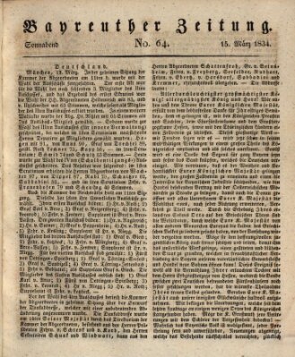 Bayreuther Zeitung Samstag 15. März 1834