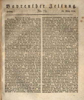 Bayreuther Zeitung Freitag 28. März 1834