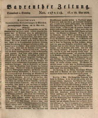 Bayreuther Zeitung Sonntag 18. Mai 1834