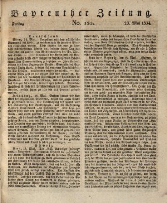 Bayreuther Zeitung Freitag 23. Mai 1834