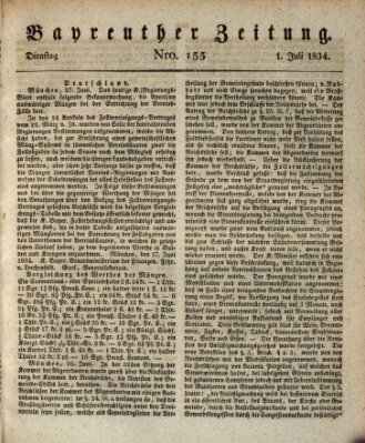 Bayreuther Zeitung Dienstag 1. Juli 1834